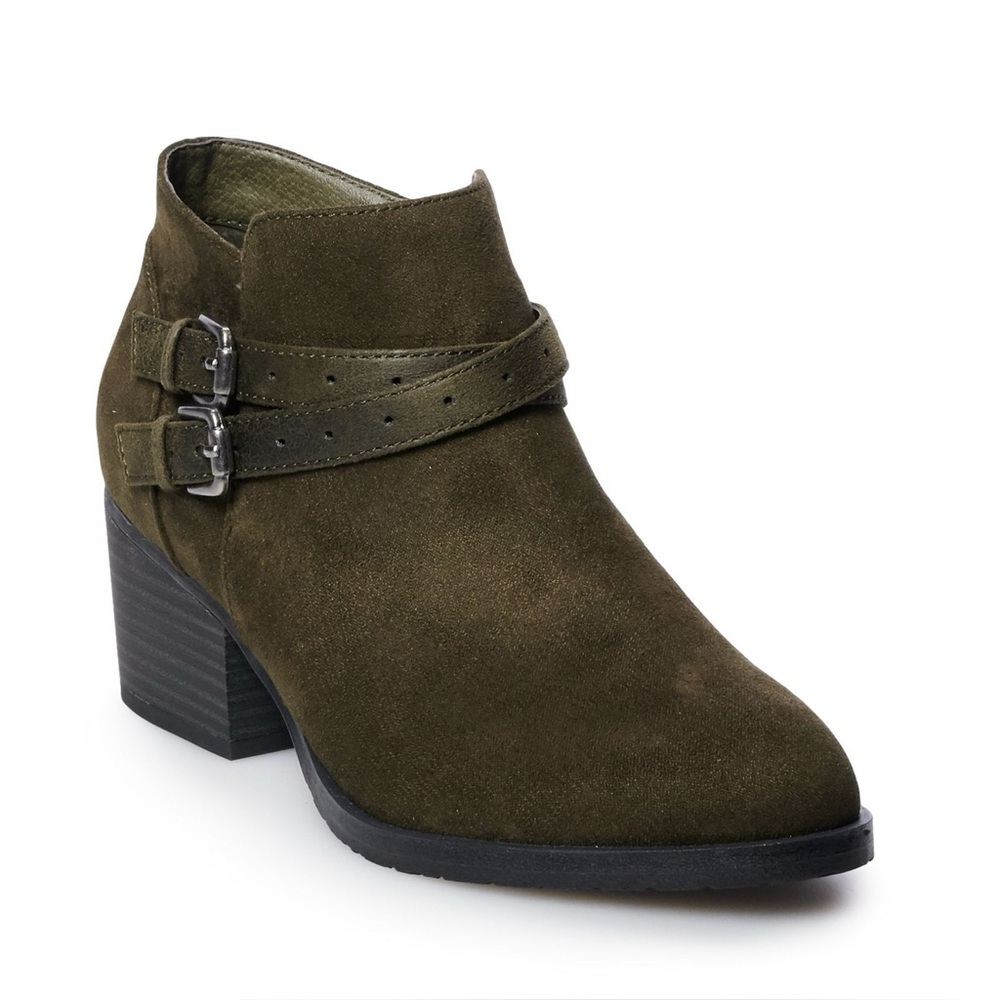 NEW Olive Green Booties by Sonoma Goods Esme Women's Ankle Boots size 7 NWT